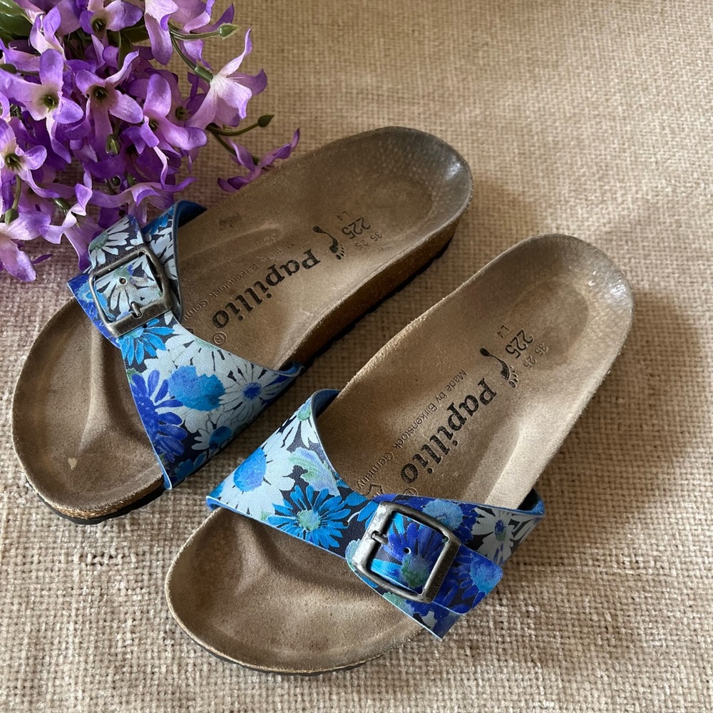 Papillio by Birkenstock Floral Print Slip On Sandals EU Size 35